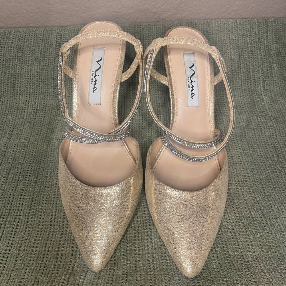 Nina - Metallic Gold and Silver Heels